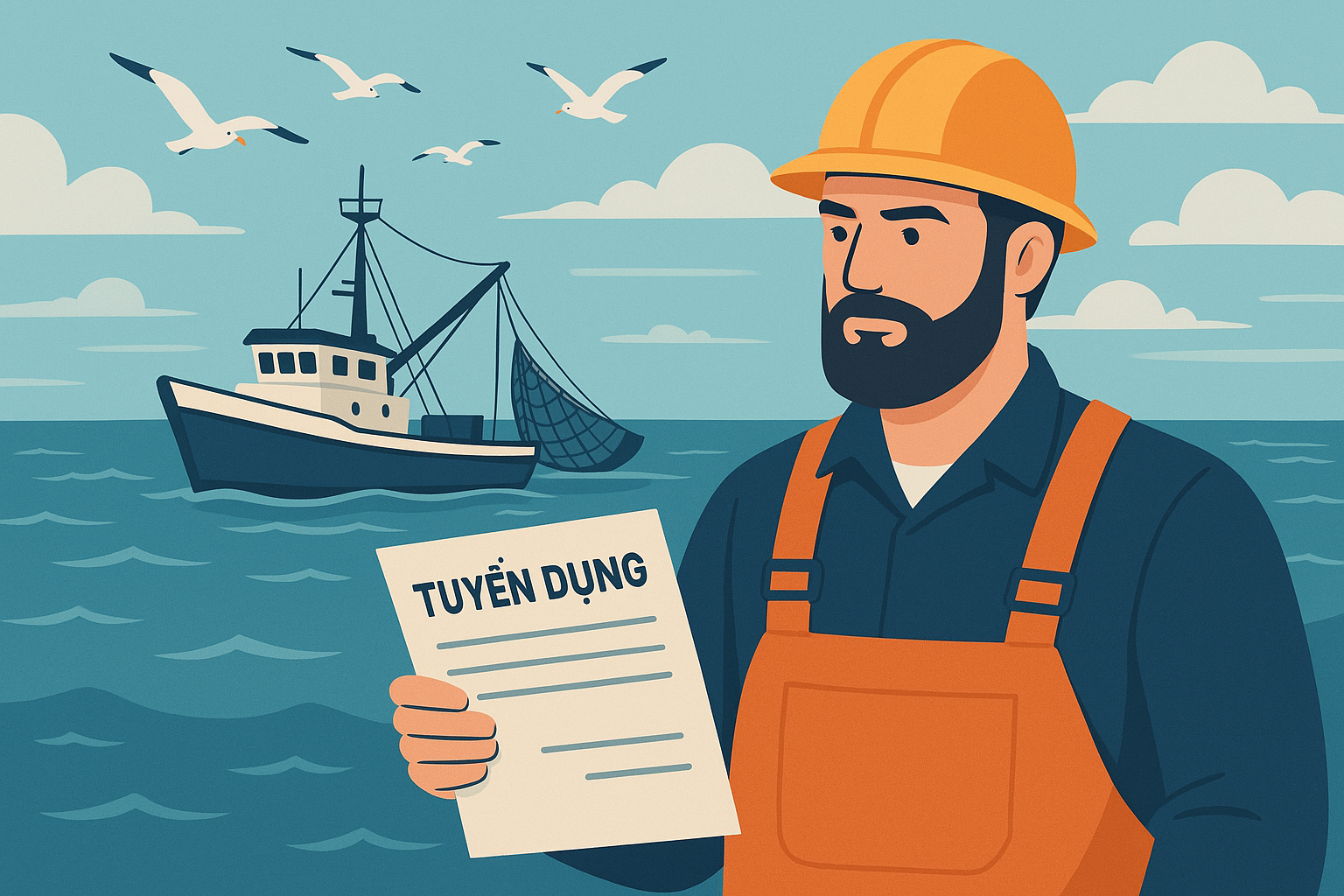 THÔNG BÁO TUYỂN DỤNG THUYỀN VIÊN ĐI LÀM VIỆC TẠI HÀN QUỐC